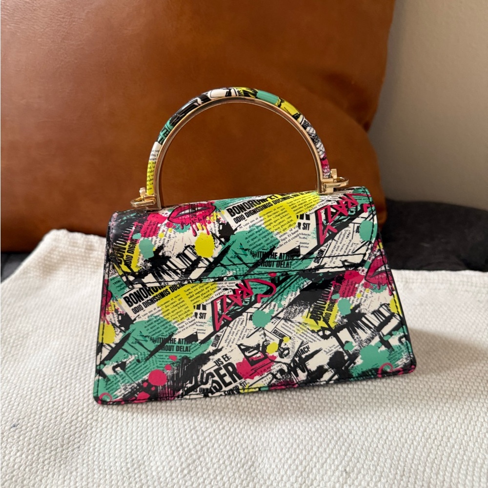 Colorful Graphic Print Women's Handbag